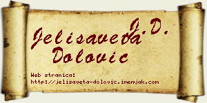 Jelisaveta Dolović vizit kartica
